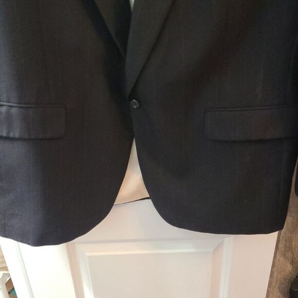 Black Wool Bill Robinson for Steven Windsor Men's Blazer Suit Jacket Sportcoat - Picture 4 of 9